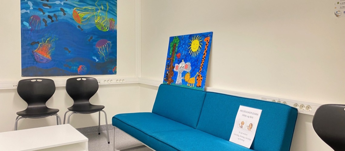 Bilde fra venterom på skulen