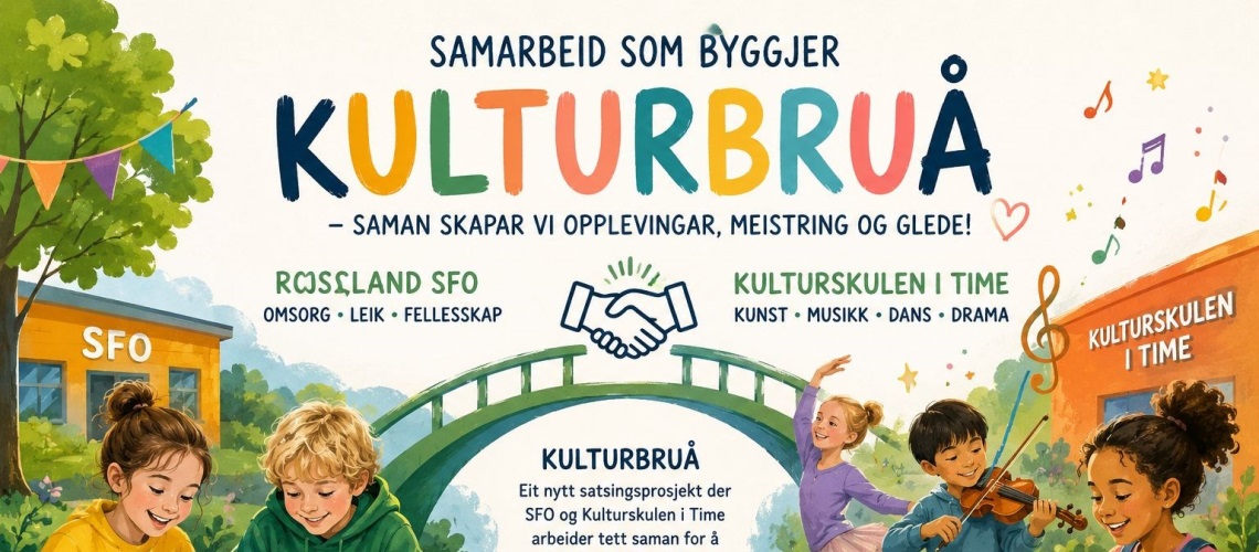 Kulturbruå- sammarbeid med kulturskulen i Time