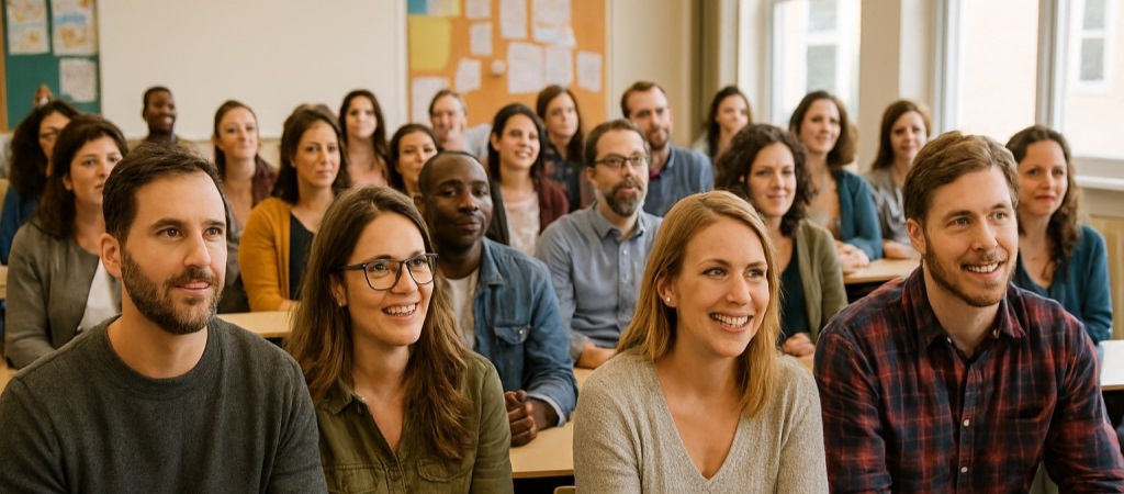 KI-generert bilde av foreldremøte