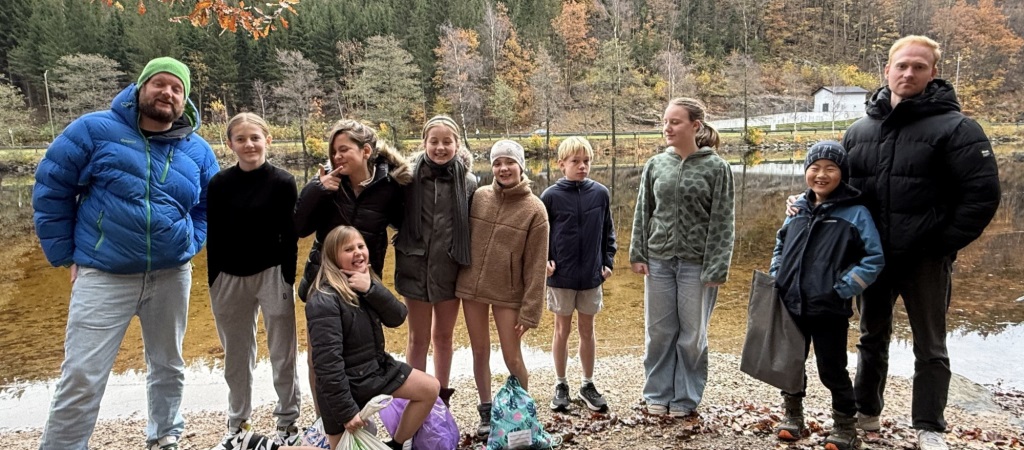 Nye medlemmer i Rosseland skoles isbadeklubb