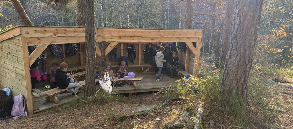 Den nye uteskolen Blåbæråsen ved Hestefalltjønn 