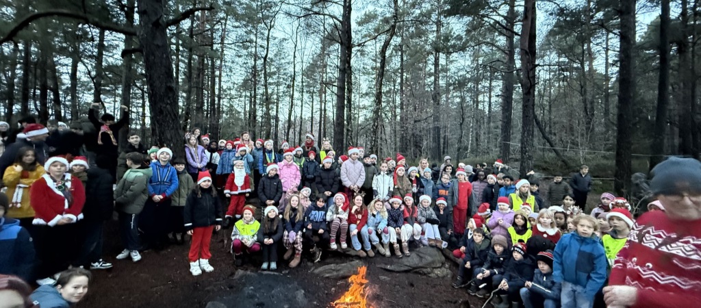 Det var god stemning da uteskolen ble åpnet